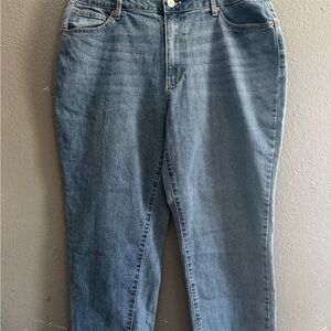 No Boundaries Women's Straight Leg Blue Jeans